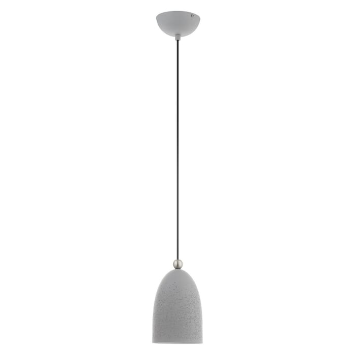 Arlington 1-Light Pendant in Nordic Gray w with Brushed Nickels Arlington 1-Light Pendant in Nordic Gray w with Brushed Nickels