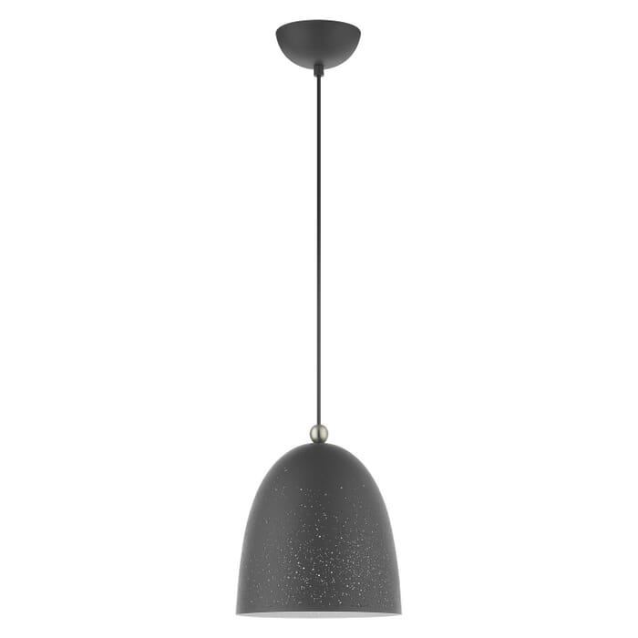 Arlington 1-Light Pendant in Scandinavian Gray w with Brushed Nickels Arlington 1-Light Pendant in Scandinavian Gray w with Brushed Nickels