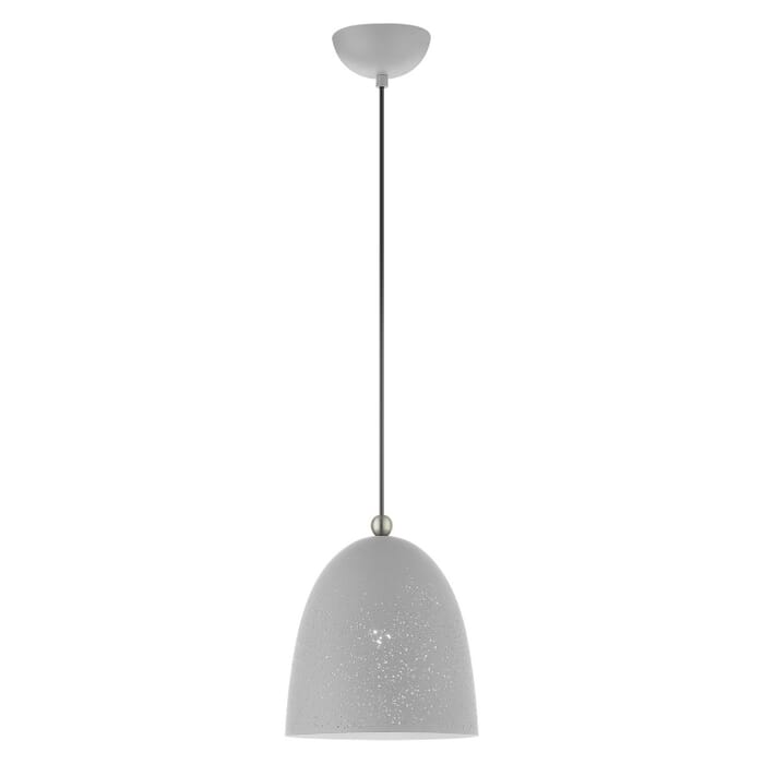 Arlington 1-Light Pendant in Nordic Gray w with Brushed Nickels Arlington 1-Light Pendant in Nordic Gray w with Brushed Nickels