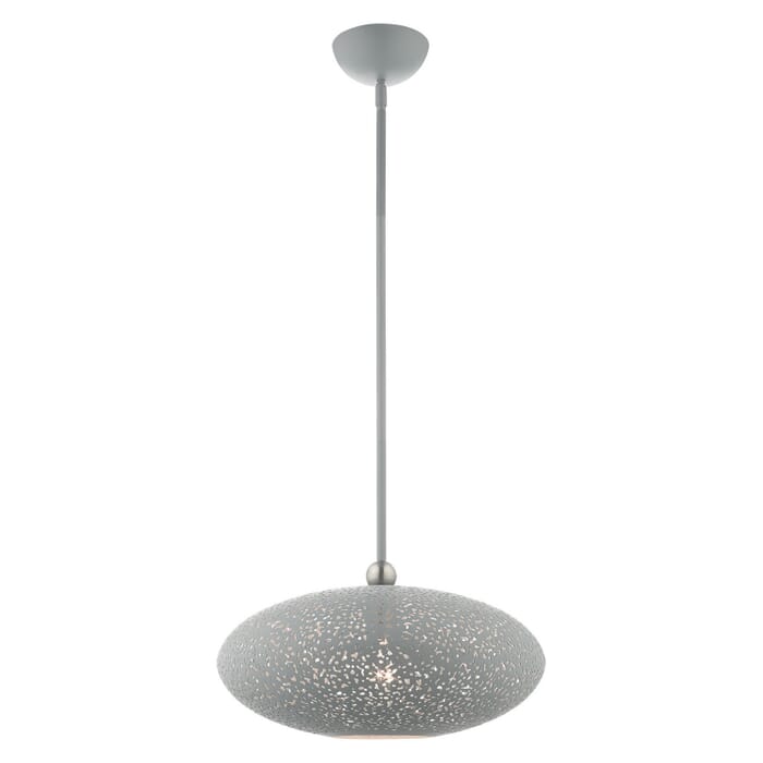 Charlton 1-Light Pendant in Nordic Gray w with Brushed Nickels Charlton 1-Light Pendant in Nordic Gray w with Brushed Nickels
