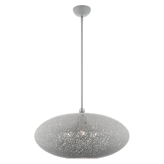 Charlton 3-Light Pendant in Nordic Gray w with Brushed Nickels Charlton 3-Light Pendant in Nordic Gray w with Brushed Nickels