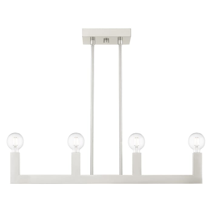 Solna 4-Light Linear Chandelier in Brushed Nickel Solna 4-Light Linear Chandelier in Brushed Nickel