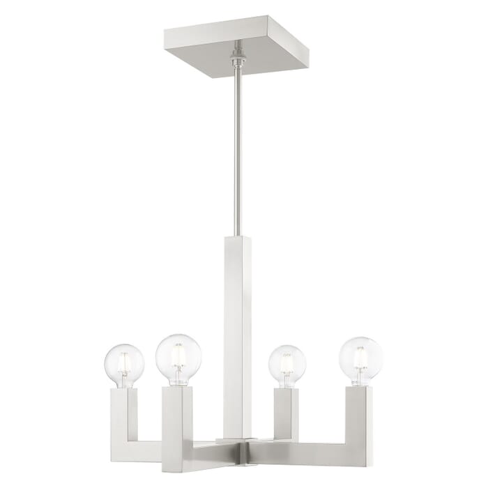 Solna 4-Light Chandelier in Brushed Nickel Solna 4-Light Chandelier in Brushed Nickel