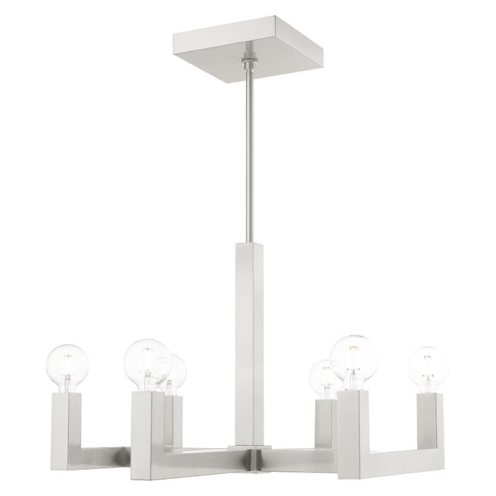 Solna 6-Light Chandelier in Brushed Nickel Solna 6-Light Chandelier in Brushed Nickel