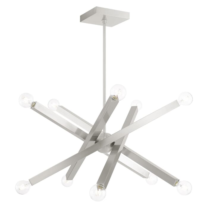 Solna 10-Light Chandelier in Brushed Nickel Solna 10-Light Chandelier in Brushed Nickel