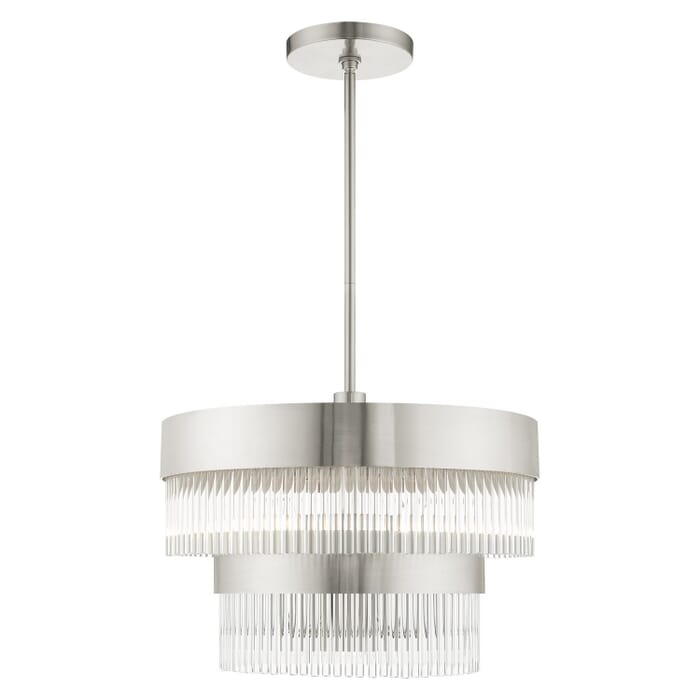 Norwich 4-Light Chandelier in Brushed Nickel Norwich 4-Light Chandelier in Brushed Nickel