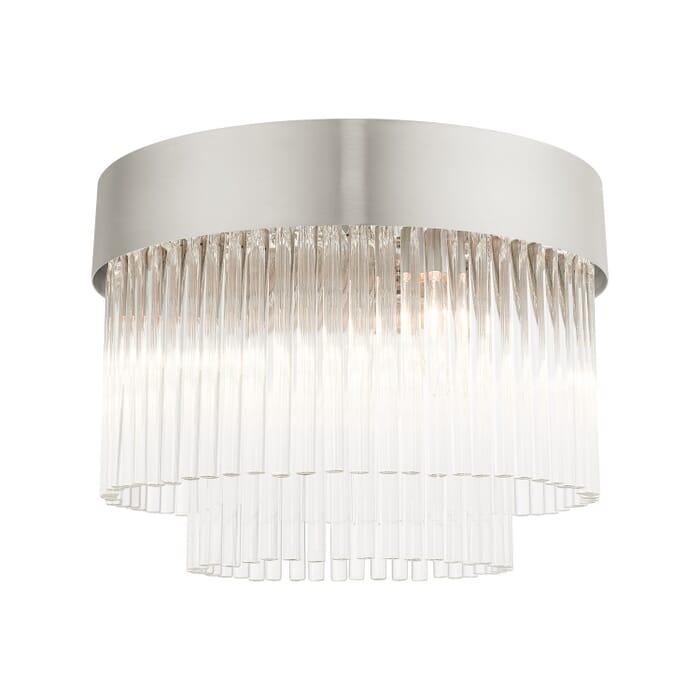 Norwich 4-Light Flush Mount in Brushed Nickel Norwich 4-Light Flush Mount in Brushed Nickel