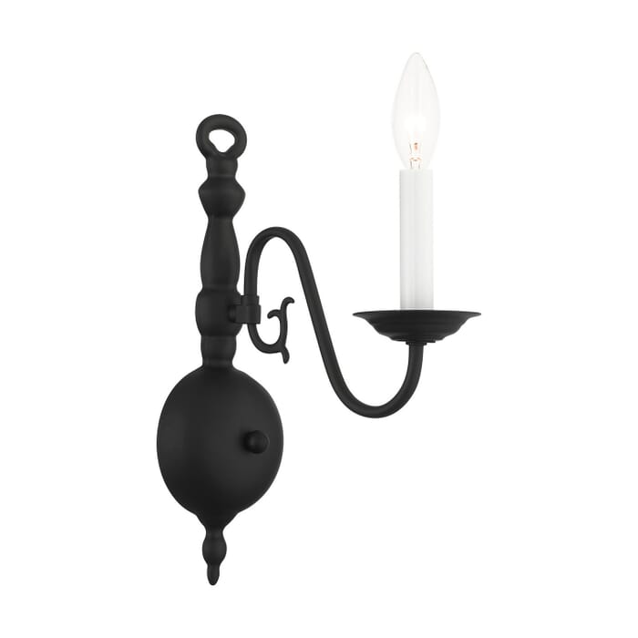 Williamsburg 1-Light Wall Sconce in Black Williamsburg 1-Light Wall Sconce in Black