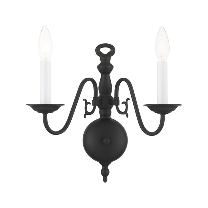 Williamsburg 2-Light Wall Sconce in Black Williamsburg 2-Light Wall Sconce in Black