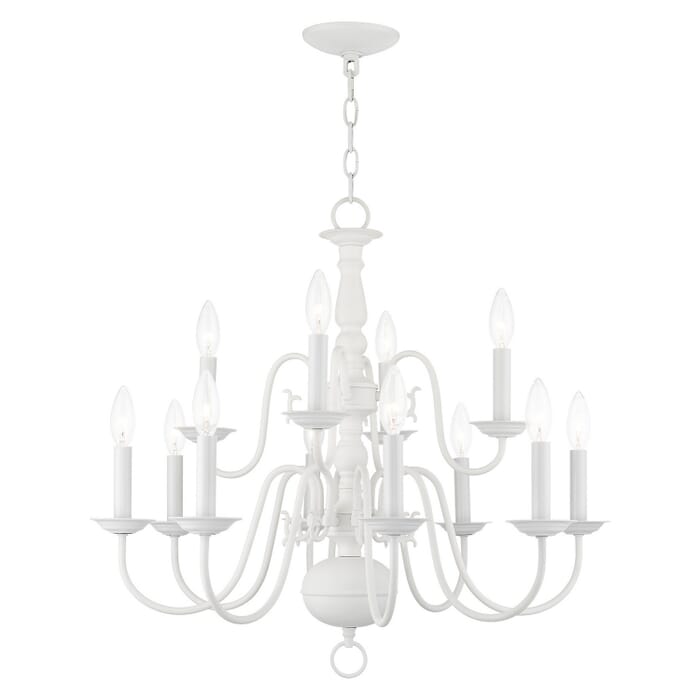 Williamsburg 12-Light Chandelier in White Williamsburg 12-Light Chandelier in White