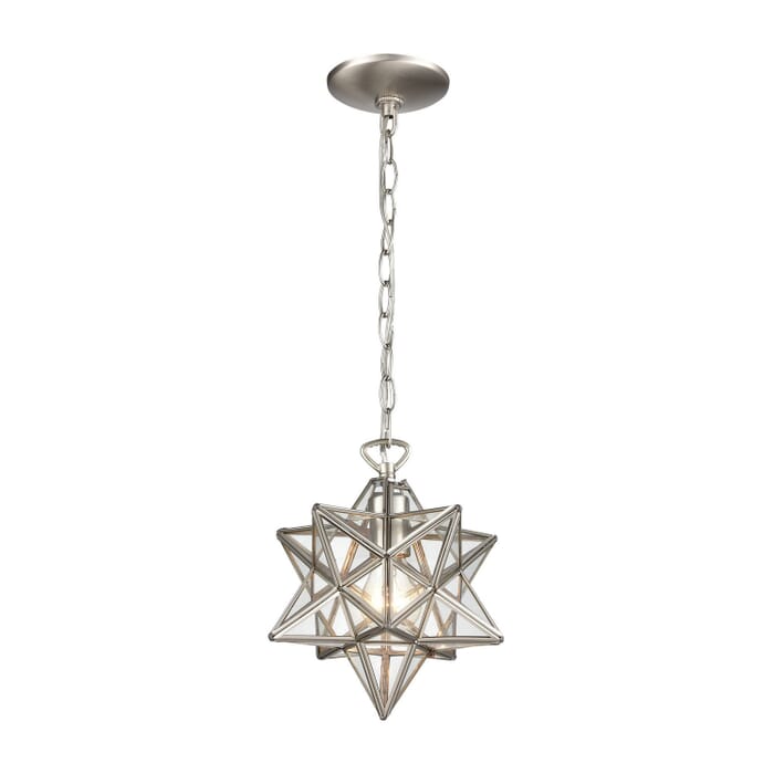 Moravian Star 1-Light Mini Pendant in Antique Nickel Moravian Star 1-Light Mini Pendant in Antique Nickel