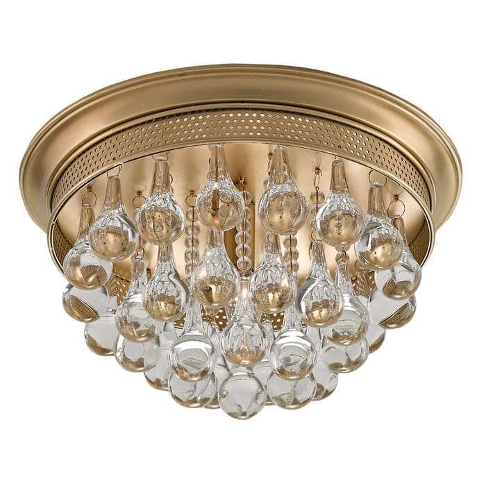 Currey & Company Worthing Ceiling Light in Antique Brass Currey & Company Worthing Ceiling Light in Antique Brass
