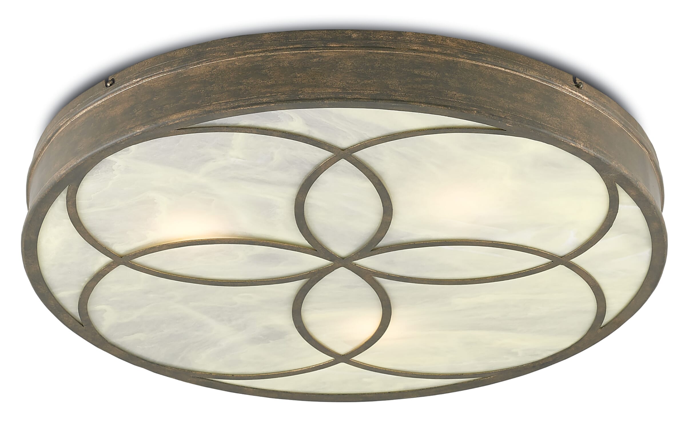 Currey & Company Bramshill Ceiling Light in Rustic Gold