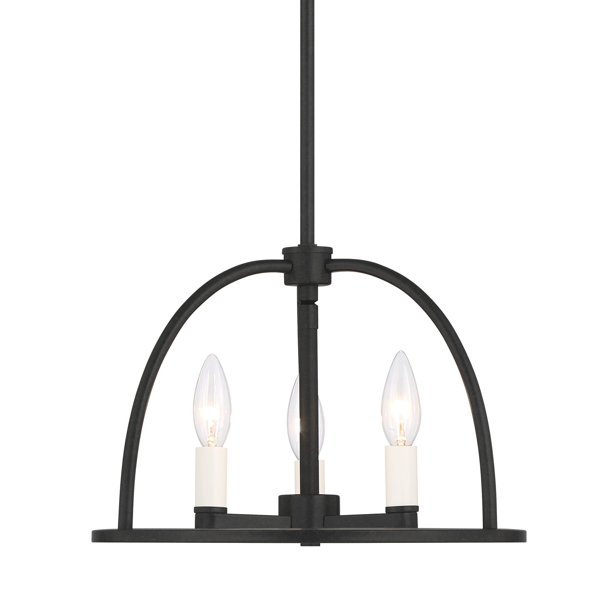 Abbott 3-Light Traditional Chandelier in Black