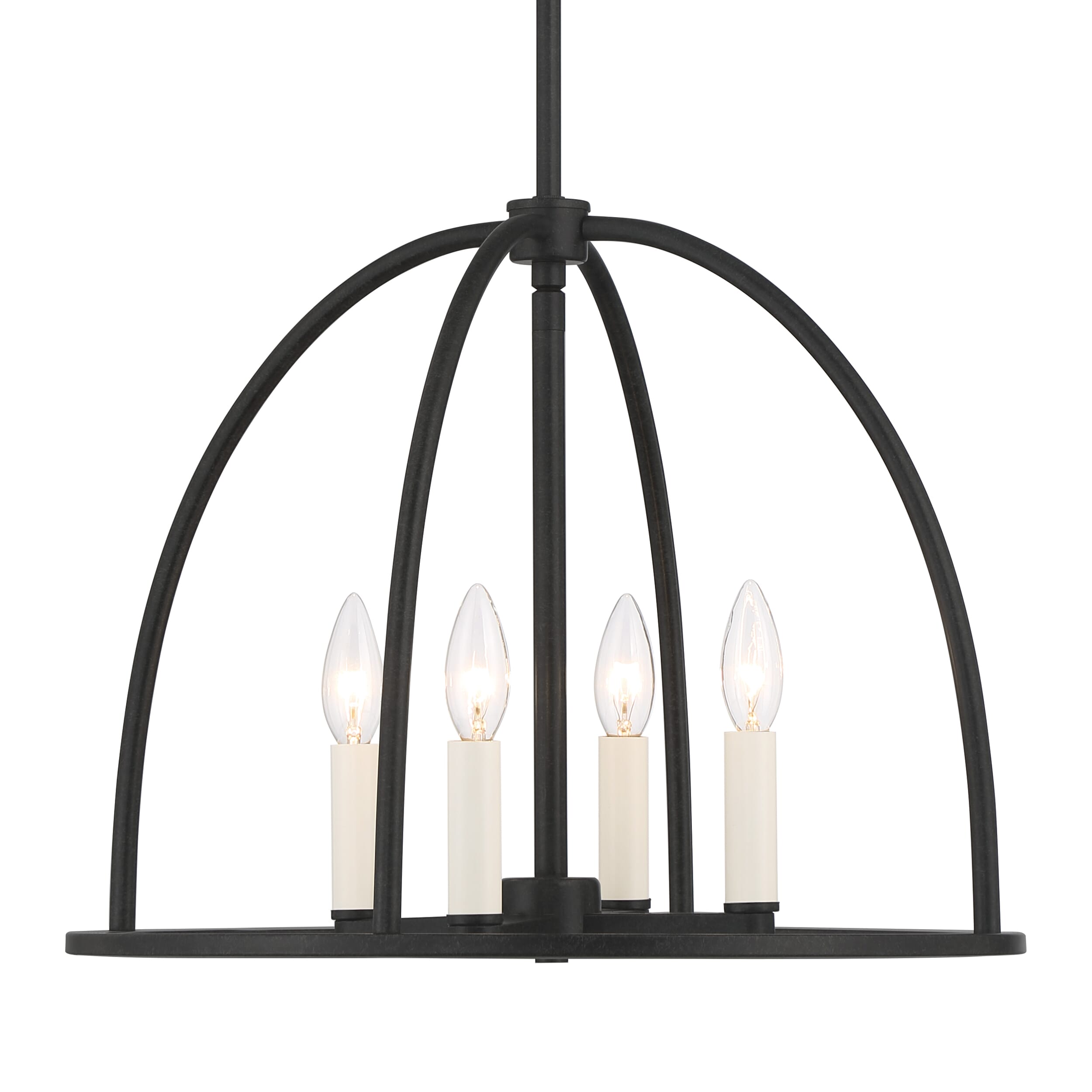 Abbott 4-Light Traditional Chandelier in Black