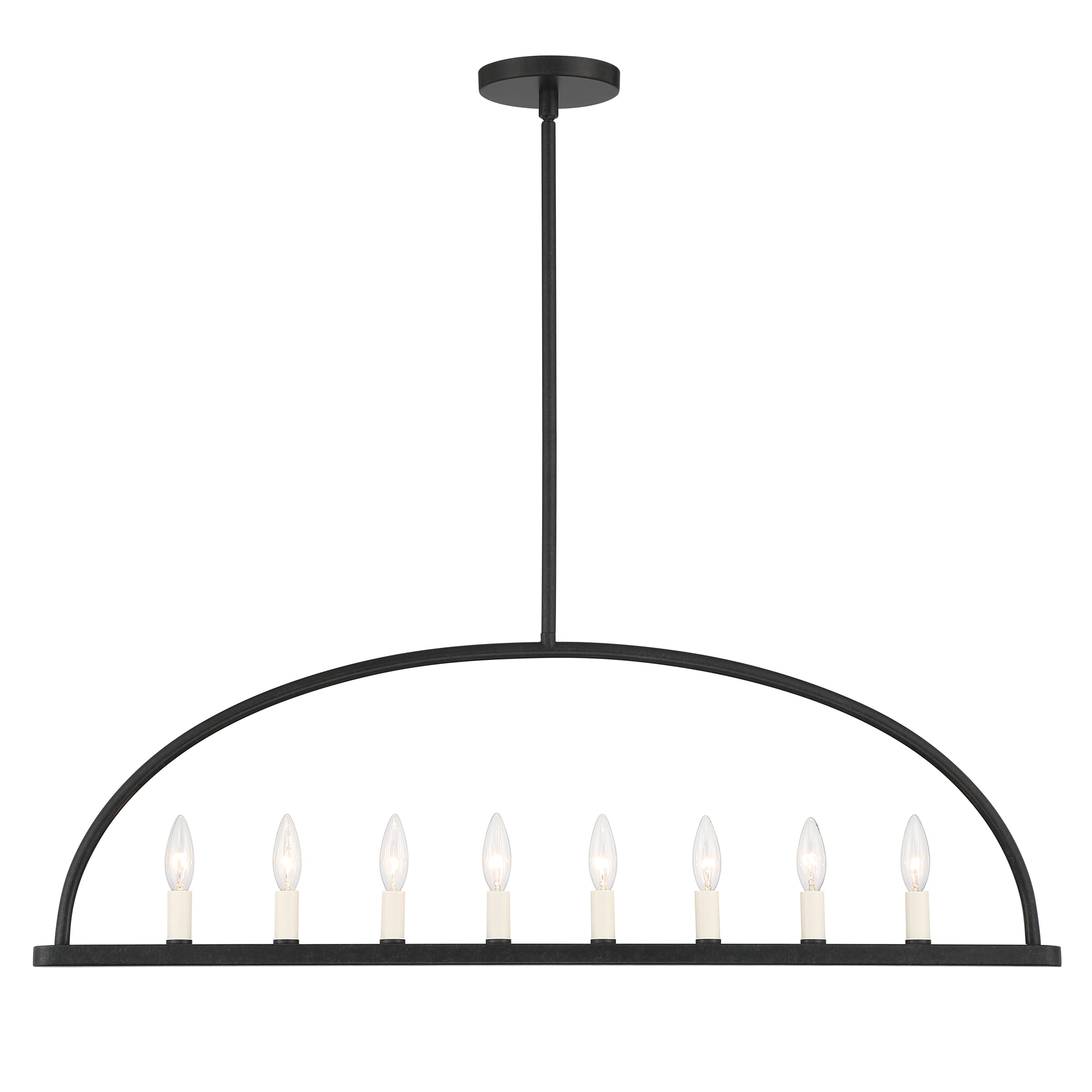 Abbott 8-Light Traditional Chandelier in Black