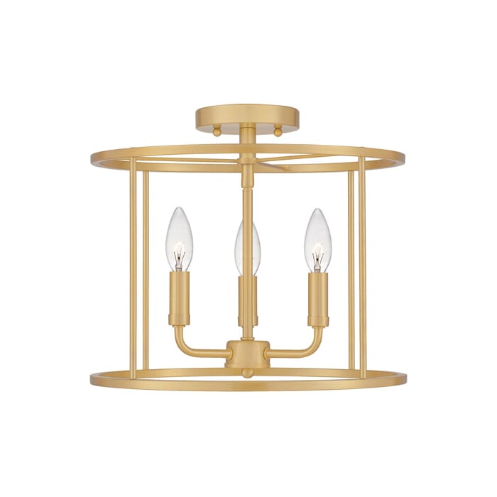 Quoizel Abner 3-Light Ceiling Light in Aged Brass Quoizel Abner 3-Light Ceiling Light in Aged Brass