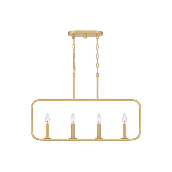 Quoizel Abner 4-Light Kitchen Island Light in Aged Brass Quoizel Abner 4-Light Kitchen Island Light in Aged Brass