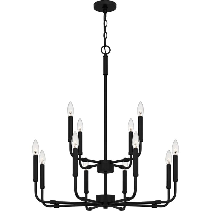 Abner 12-Light Chandelier in Matte Black Abner 12-Light Chandelier in Matte Black