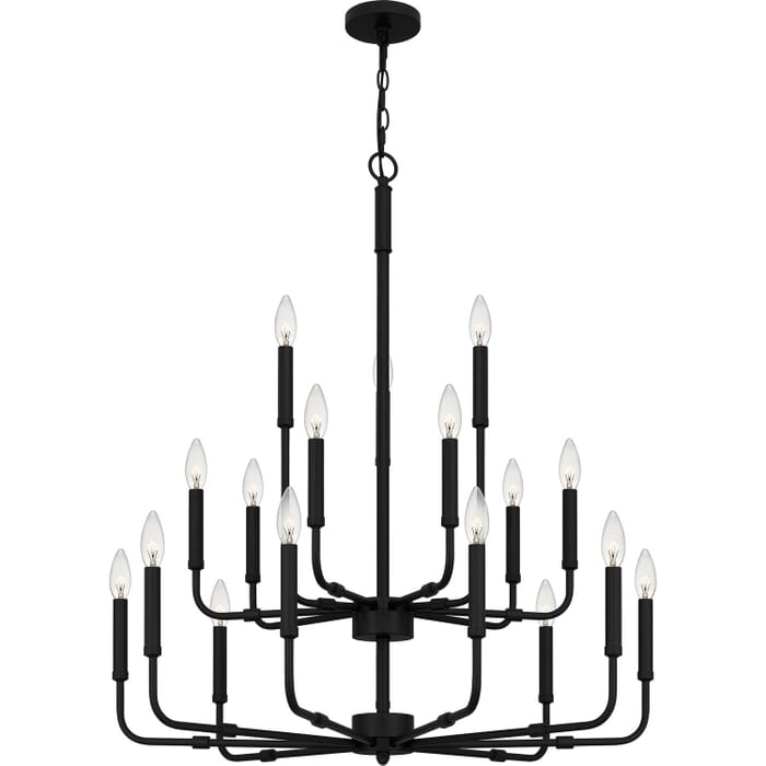 Abner 18-Light Chandelier in Matte Black Abner 18-Light Chandelier in Matte Black