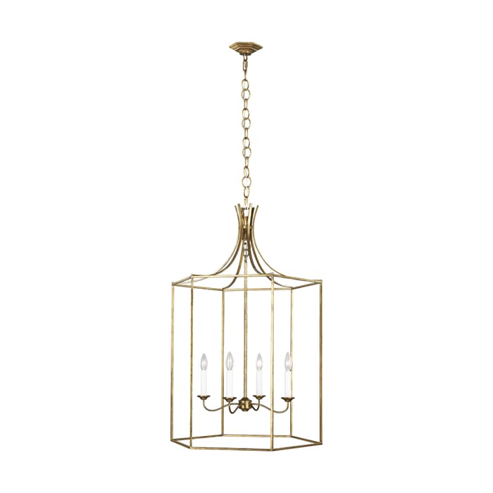 Generation Lighting Bantry House 4-Light Pendant Light in Antique Gild by Alexa Hampton Generation Lighting Bantry House 4-Light Pendant Light in Antique Gild by Alexa Hampton
