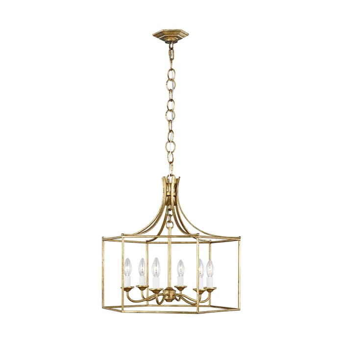 Generation Lighting Bantry House 6-Light Pendant Light in Antique Gild by Alexa Hampton Generation Lighting Bantry House 6-Light Pendant Light in Antique Gild by Alexa Hampton