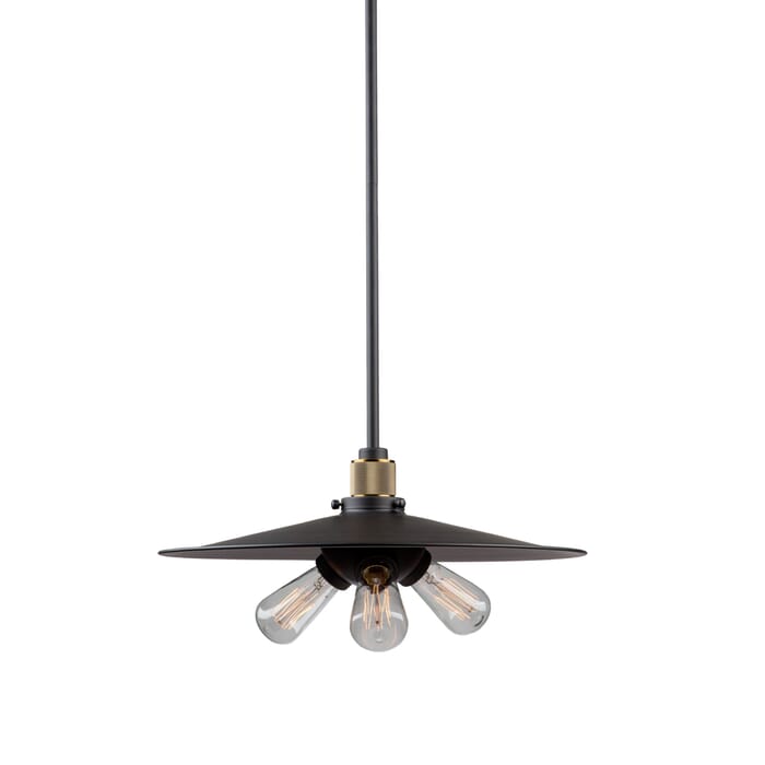 Artcraft Jersey 3-Light Pendant Light in Vintage Brass Artcraft Jersey 3-Light Pendant Light in Vintage Brass