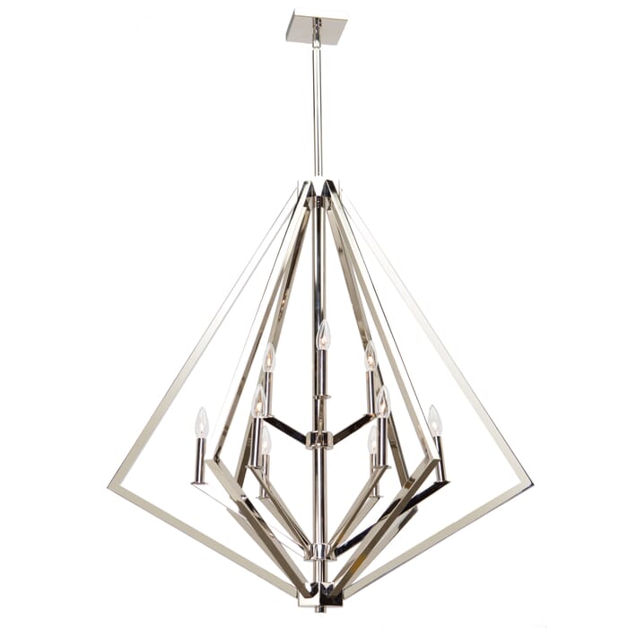 Artcraft Breezy Point 9-Light Chandelier in Polished Nickel Artcraft Breezy Point 9-Light Chandelier in Polished Nickel