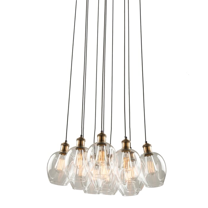 Artcraft Clearwater 10-Light Chandelier in Vintage Brass Artcraft Clearwater 10-Light Chandelier in Vintage Brass