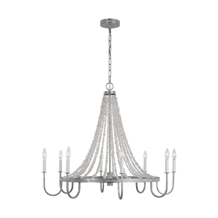 Generation Lighting Leon 8-Light Chandelier in Salt Mist by Alexa Hampton Generation Lighting Leon 8-Light Chandelier in Salt Mist by Alexa Hampton