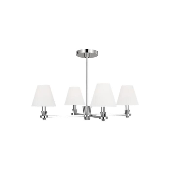 Generation Lighting Paisley 4-Light Chandelier in Polished Nickel by Alexa Hampton Generation Lighting Paisley 4-Light Chandelier in Polished Nickel by Alexa Hampton