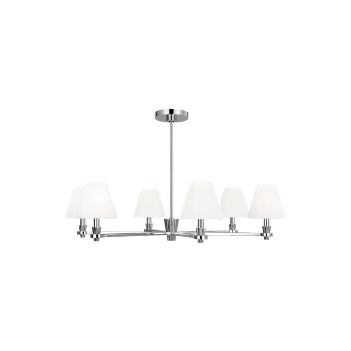 Generation Lighting Paisley 6-Light Chandelier in Polished Nickel by Alexa Hampton Generation Lighting Paisley 6-Light Chandelier in Polished Nickel by Alexa Hampton