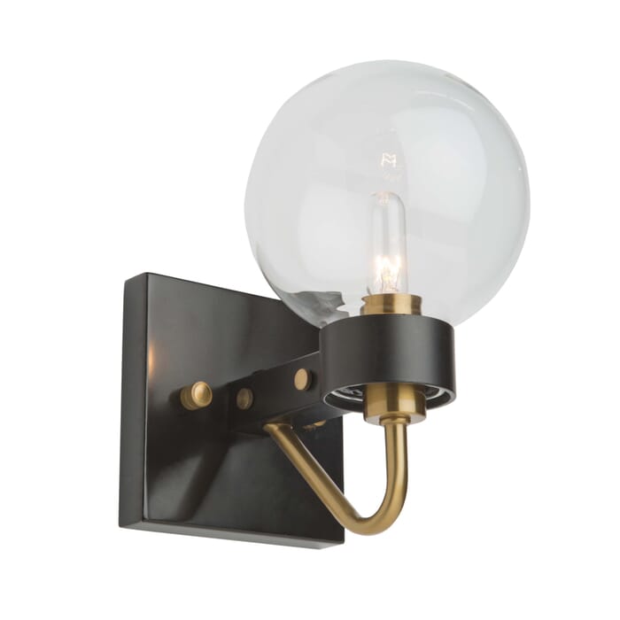 Artcraft Chelton Wall Sconce in Matte Black & Harvest Brass Artcraft Chelton Wall Sconce in Matte Black & Harvest Brass