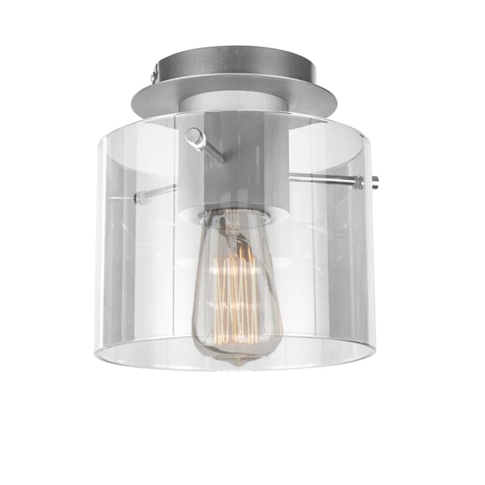 Artcraft Henley Ceiling Light in Brushed Aluminum & Clear Glass Artcraft Henley Ceiling Light in Brushed Aluminum & Clear Glass