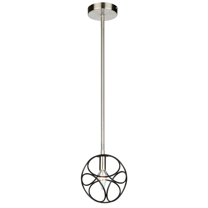 Artcraft Sorrento Pendant Light in Matte Black & Satin Nickel Artcraft Sorrento Pendant Light in Matte Black & Satin Nickel
