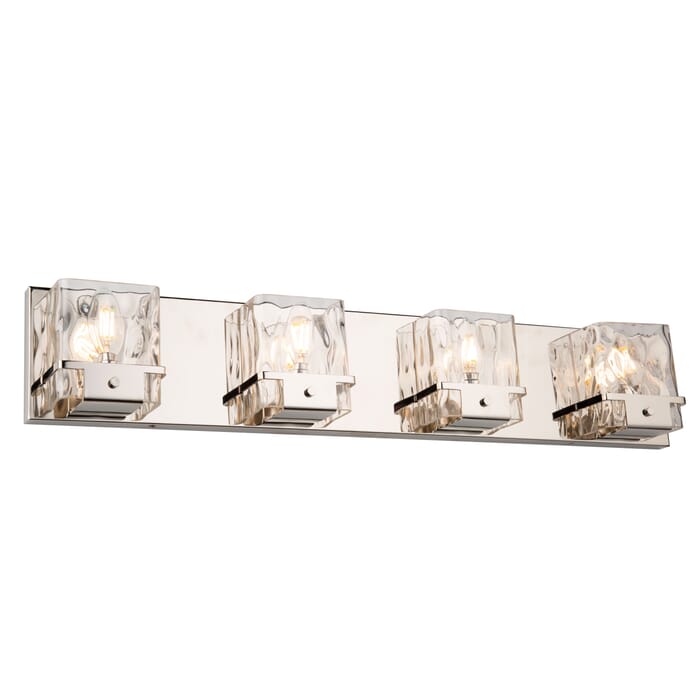 Artcraft Wiltshire 4-Light Bathroom Vanity Light in Polished Nickel Artcraft Wiltshire 4-Light Bathroom Vanity Light in Polished Nickel