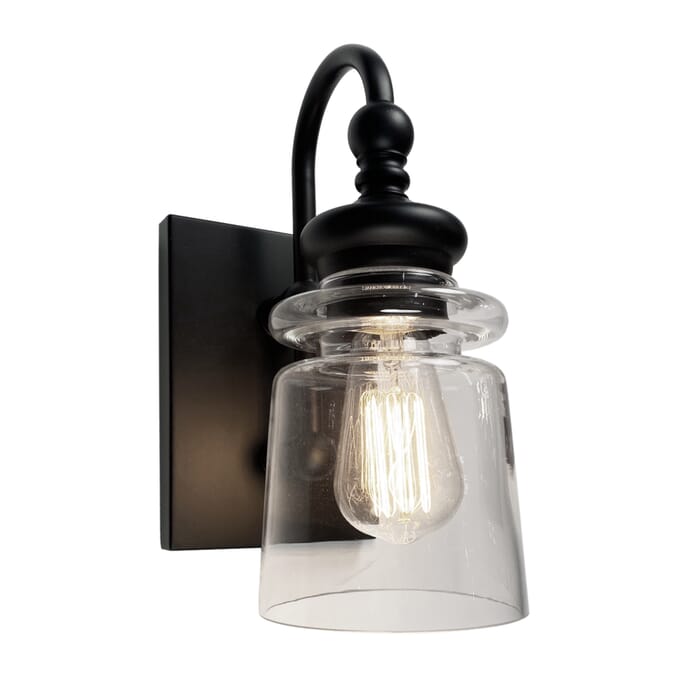 Artcraft Castara Bathroom Vanity Light in Black & Brass Artcraft Castara Bathroom Vanity Light in Black & Brass