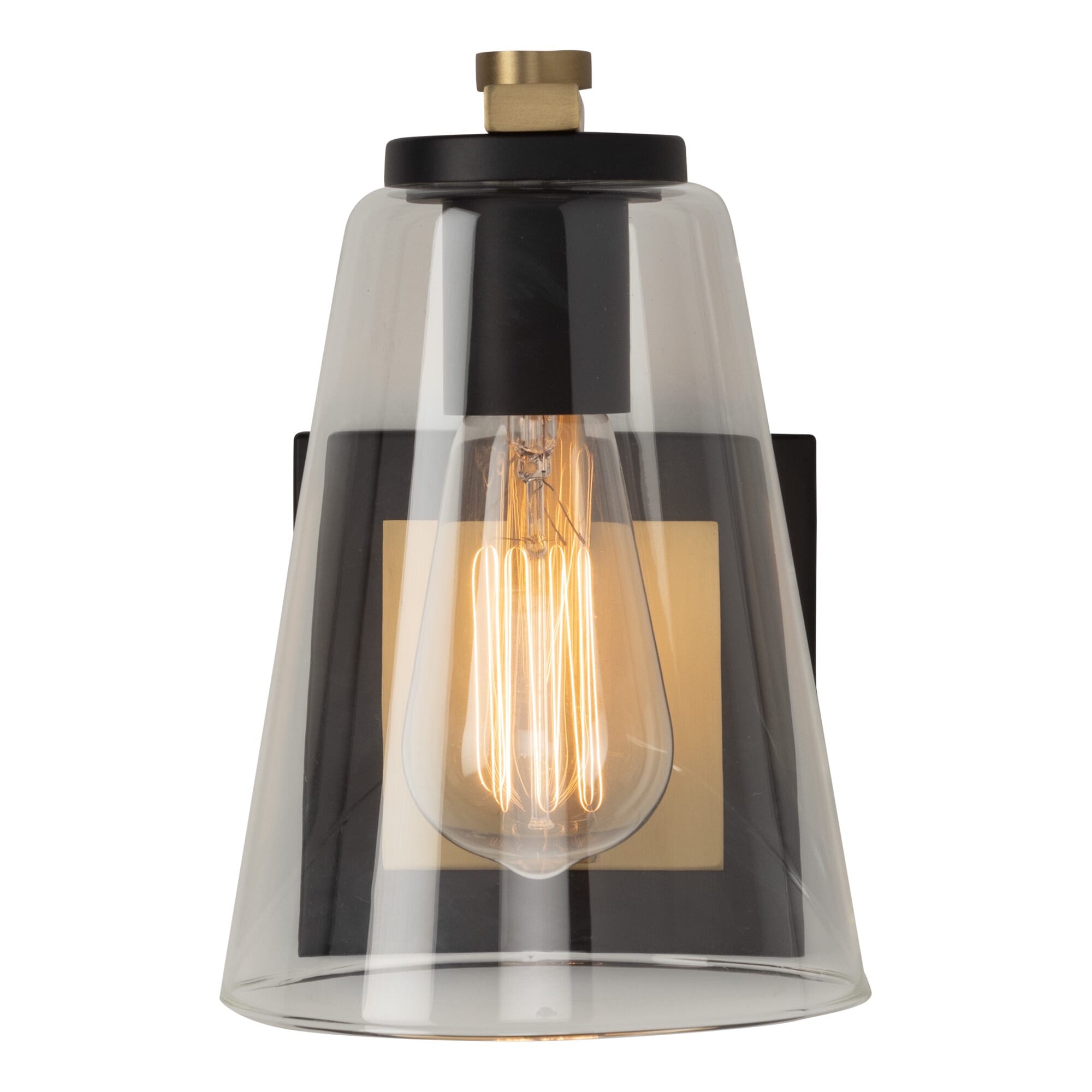 Black & Brass Four Light Vanity from the Treviso Collection