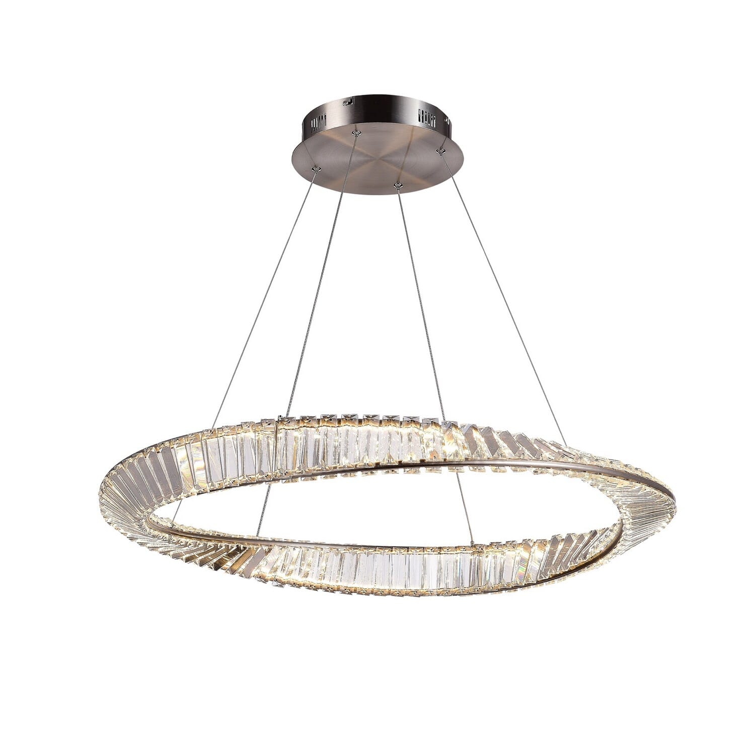 Satin Nickel LED Pendant from the Stella Collection