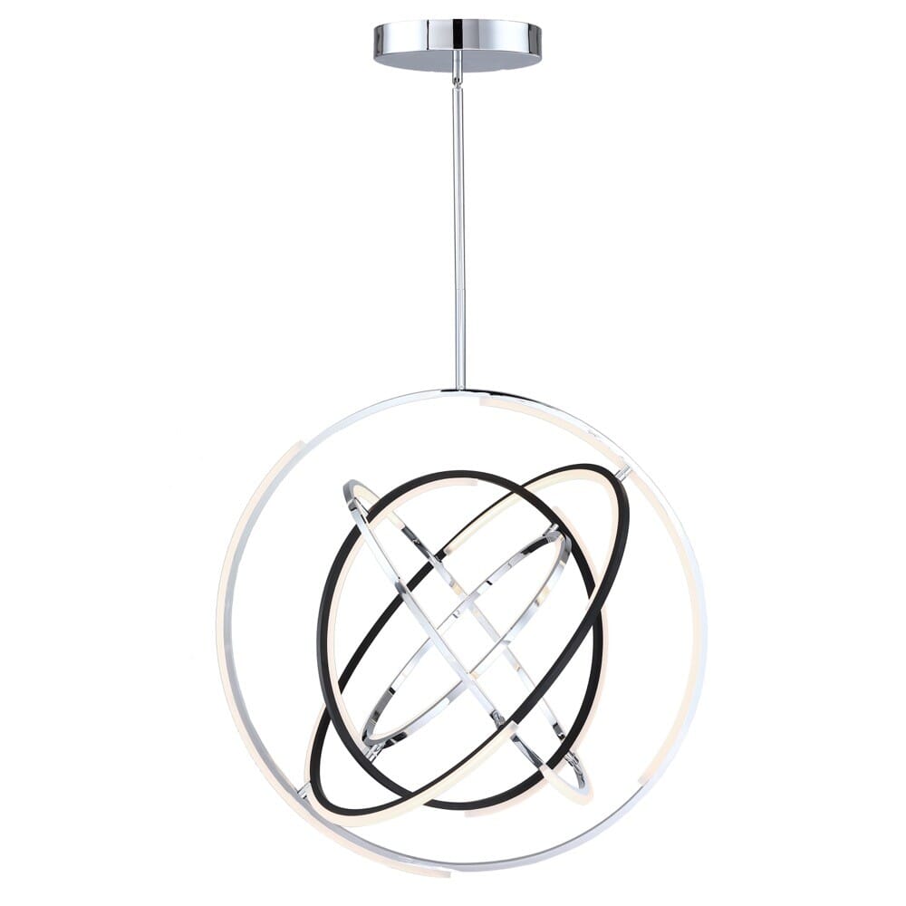 Polished Nickel LED Pendant from the Trilogy Collection