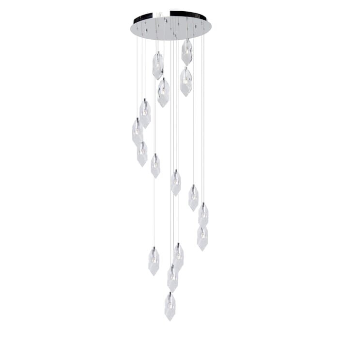 Artcraft Doccia 16-Light Chandelier in Chrome Artcraft Doccia 16-Light Chandelier in Chrome