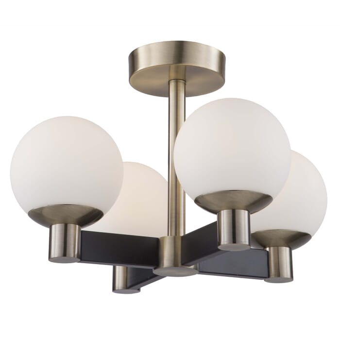 Artcraft Tilbury LED Ceiling Light in Matte Black & Brass Artcraft Tilbury LED Ceiling Light in Matte Black & Brass