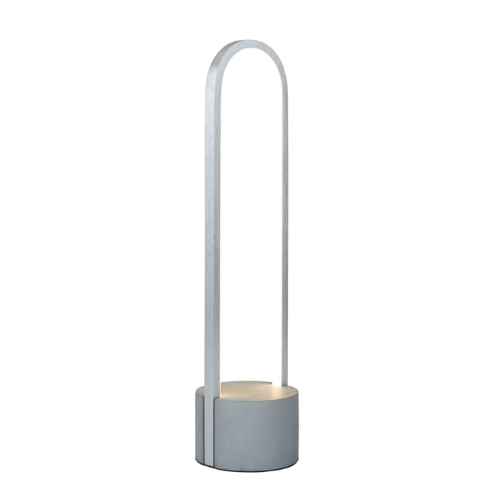 Artcraft Cortina LED Table Lamp in Brushed Aluminum With Grey Base Artcraft Cortina LED Table Lamp in Brushed Aluminum With Grey Base