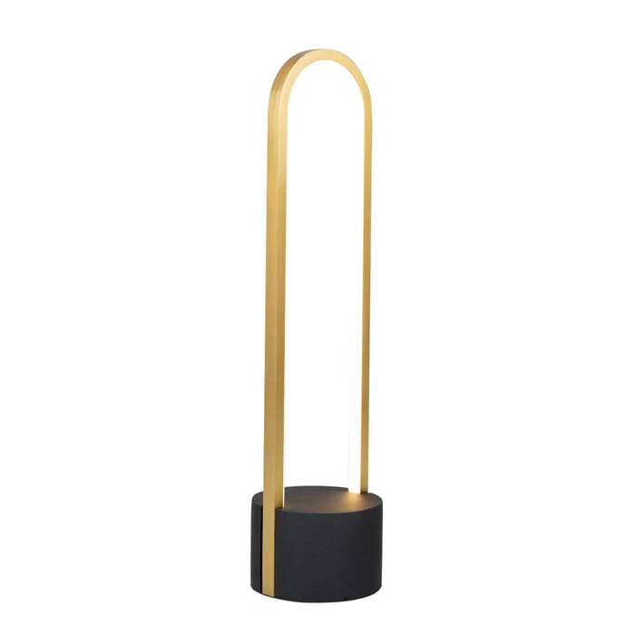Artcraft Cortina LED Table Lamp in Brushed Brass With Black Base Artcraft Cortina LED Table Lamp in Brushed Brass With Black Base
