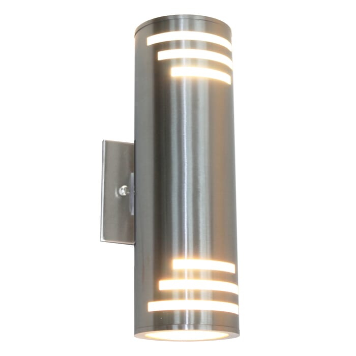Artcraft Nuevo 2-Light Outdoor Wall Light in Stainless Steel Artcraft Nuevo 2-Light Outdoor Wall Light in Stainless Steel