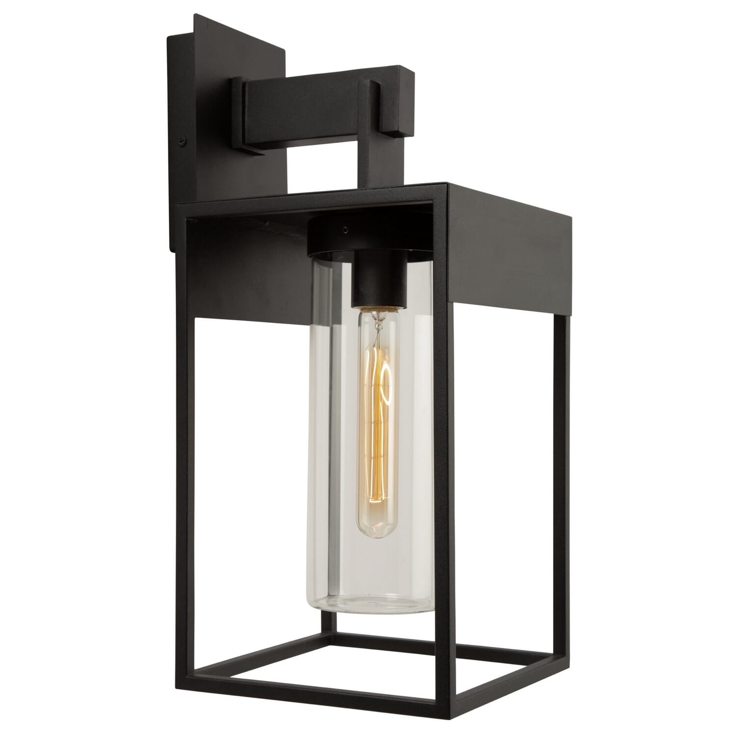 Black One Light Outdoor Wall Mount from the Weybridge Collection