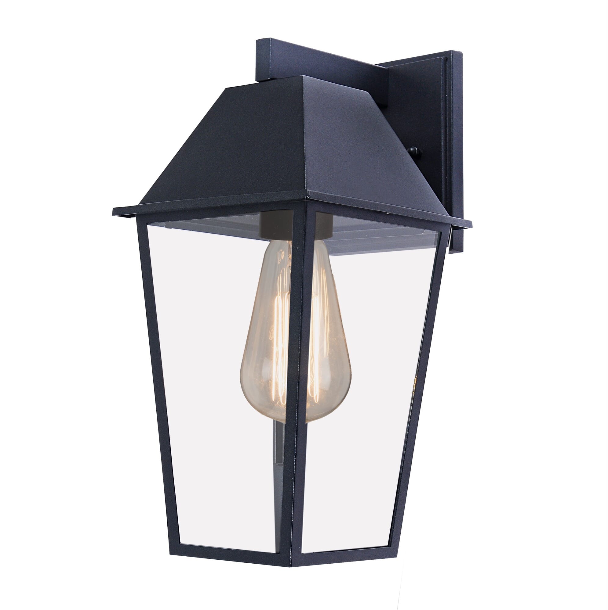 Black One Light Outdoor Wall Mount from the Winchester Collection