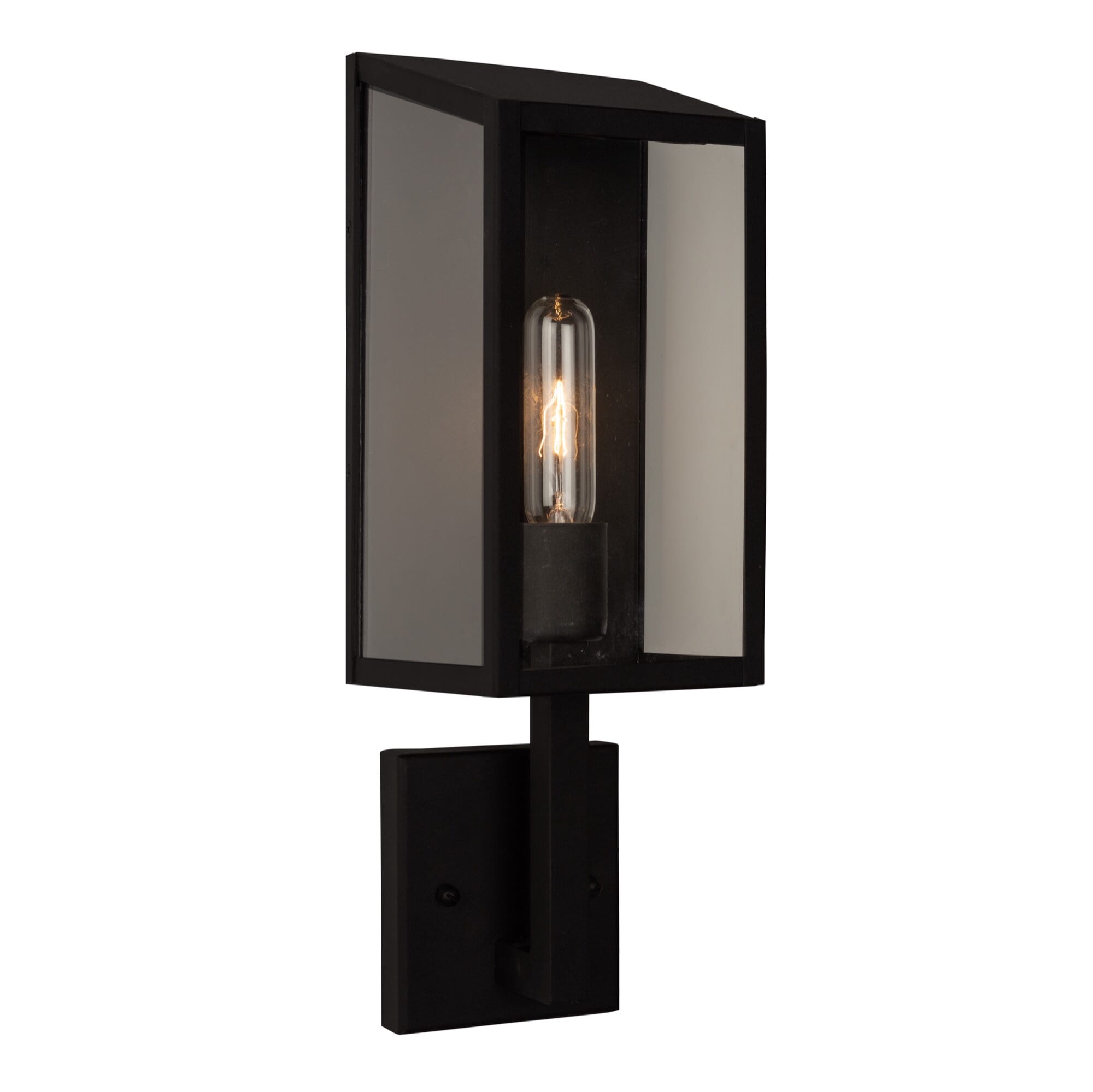 Black One Light Outdoor Wall Mount from the Sonesta Collection