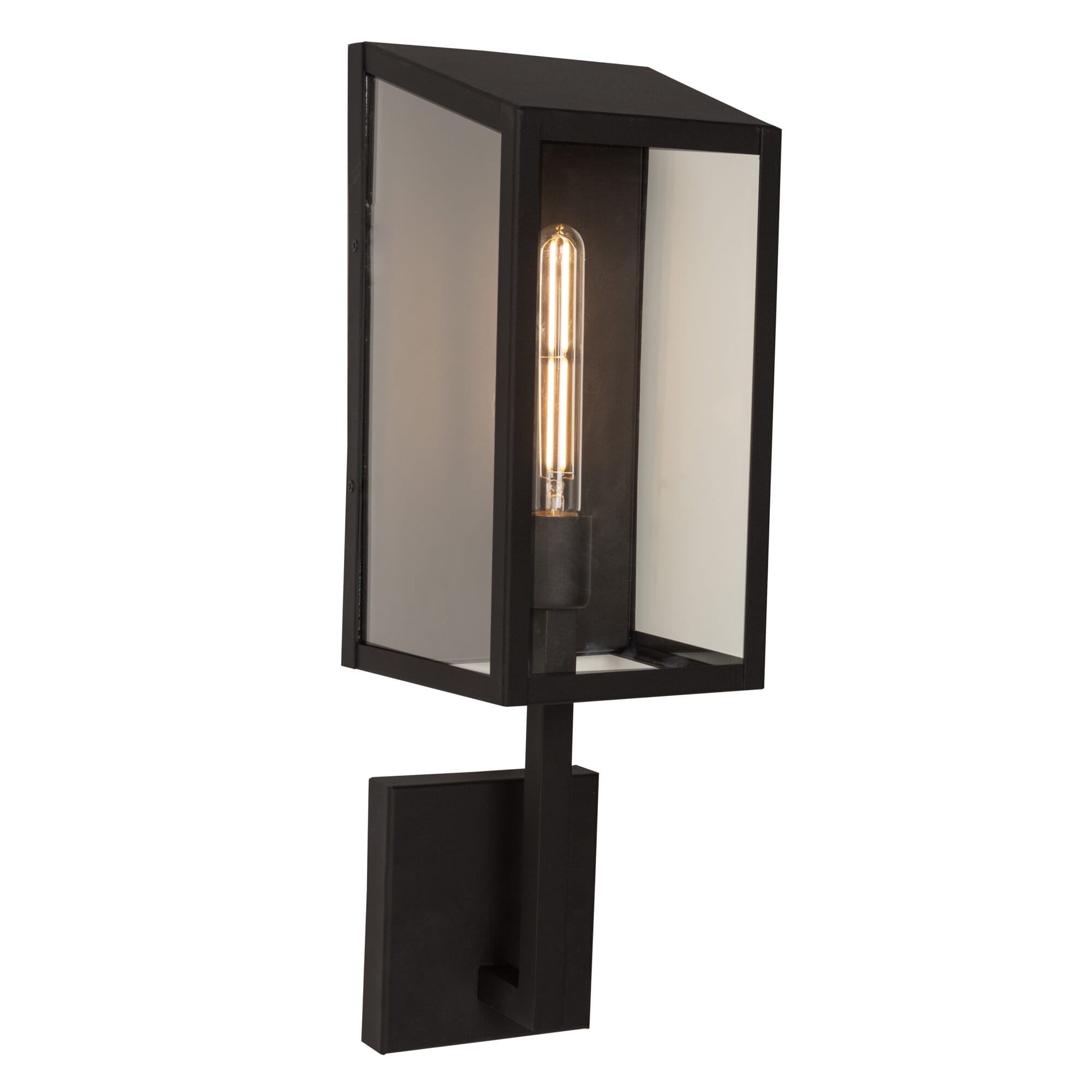 Black One Light Outdoor Wall Mount from the Sonesta Collection