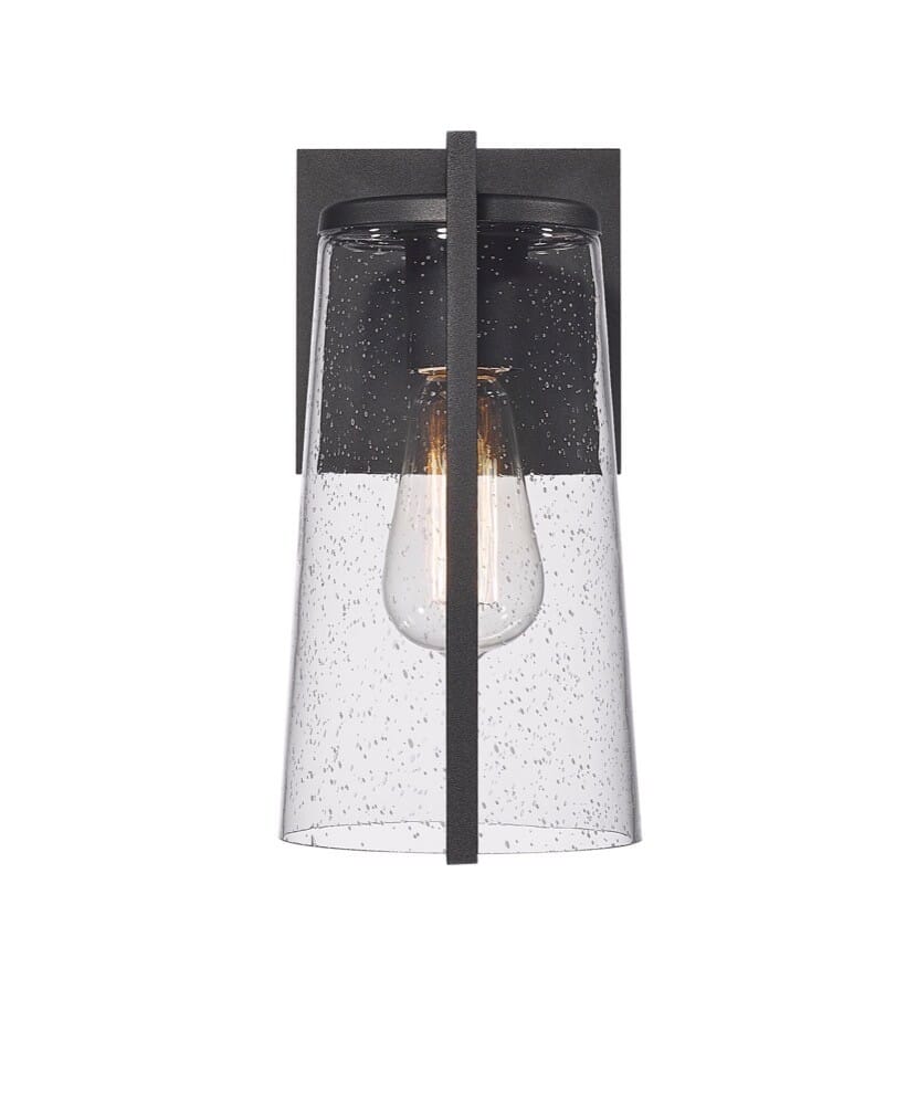 Black One Light Outdoor Wall Sconce from the Portofino Collection
